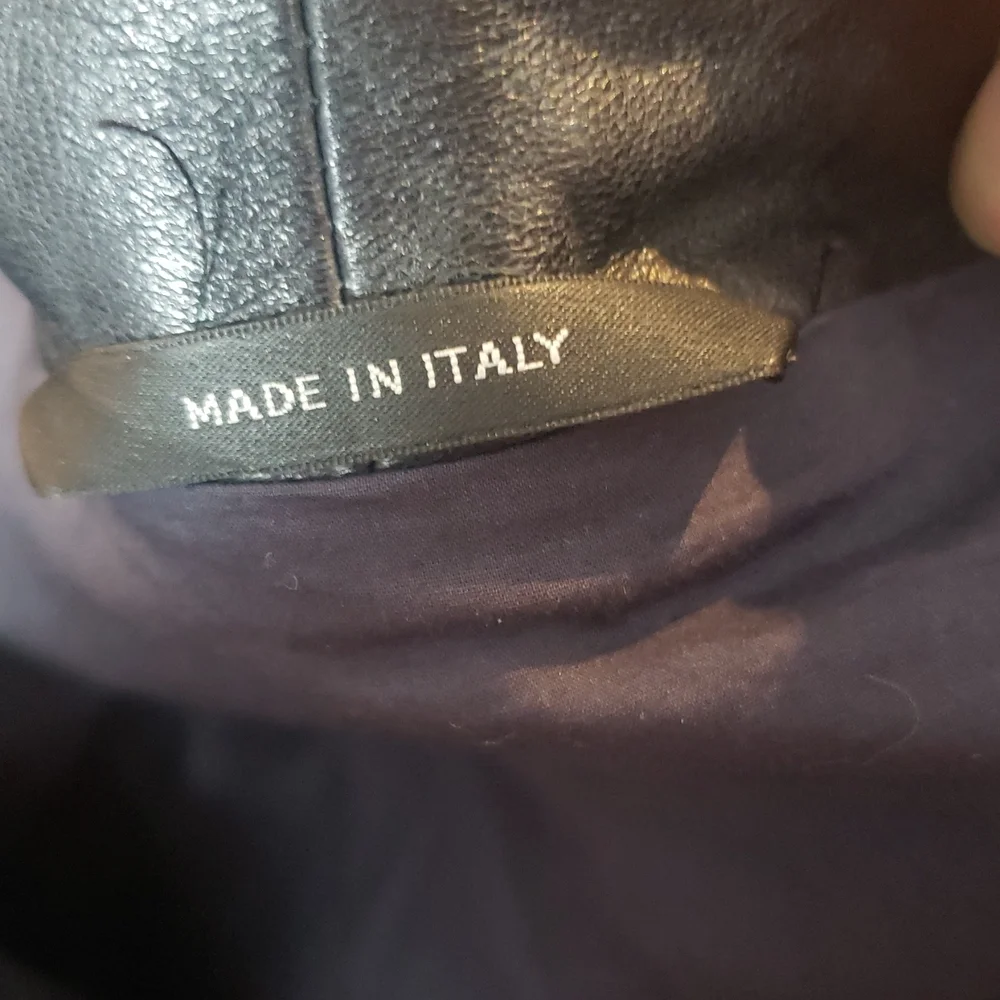 Phineas Cole Leather Riding Jacket with Stripe, Dark Blue - Picture 4 of 10